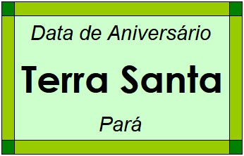 Data de Aniversário da Cidade Terra Santa