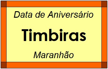 Data de Aniversário da Cidade Timbiras