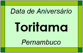 Data de Aniversário da Cidade Toritama