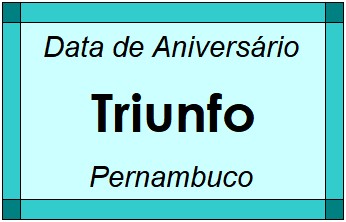 Data de Aniversário da Cidade Triunfo