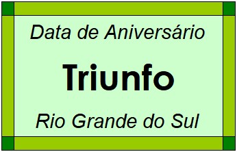 Data de Aniversário da Cidade Triunfo