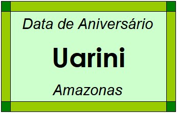 Data de Aniversário da Cidade Uarini