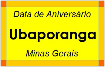 Data de Aniversário da Cidade Ubaporanga