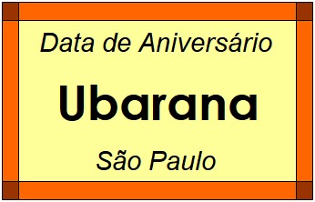 Data de Aniversário da Cidade Ubarana