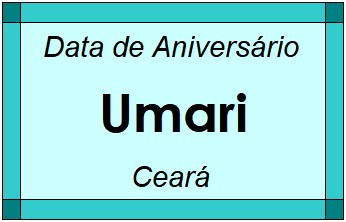 Data de Aniversário da Cidade Umari