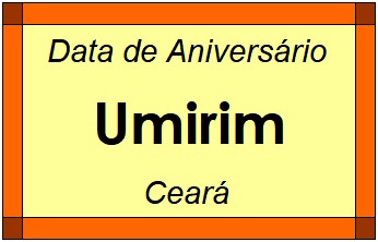 Data de Aniversário da Cidade Umirim