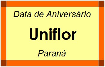 Data de Aniversário da Cidade Uniflor