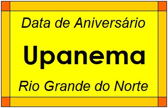 Data de Aniversário da Cidade Upanema