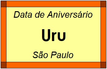 Data de Aniversário da Cidade Uru