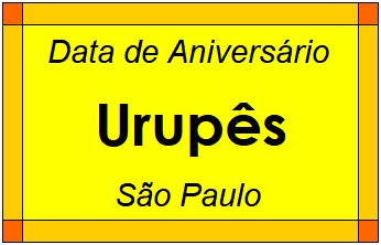 Data de Aniversário da Cidade Urupês