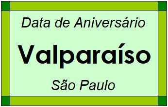 Data de Aniversário da Cidade Valparaíso