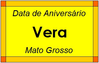 Data de Aniversário da Cidade Vera