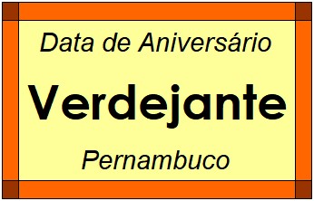 Data de Aniversário da Cidade Verdejante