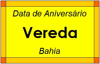 Data de Aniversário da Cidade Vereda