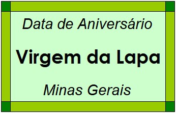 Data de Aniversário da Cidade Virgem da Lapa