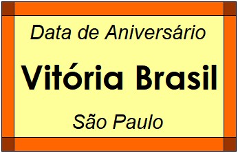 Data de Aniversário da Cidade Vitória Brasil