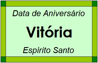 Data de Aniversário da Cidade Vitória