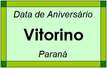 Data de Aniversário da Cidade Vitorino