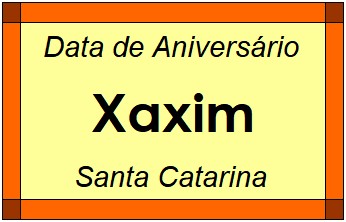 Data de Aniversário da Cidade Xaxim