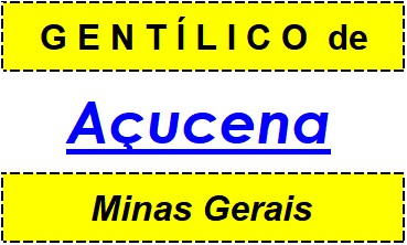 Gentílico da Cidade Açucena