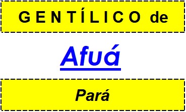 Gentílico da Cidade Afuá