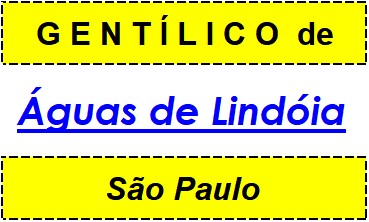 Gentílico da Cidade Águas de Lindóia