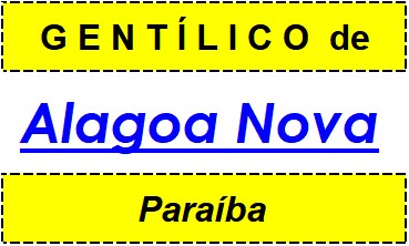 Gentílico da Cidade Alagoa Nova