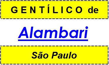 Gentílico da Cidade Alambari