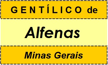 Gentílico da Cidade Alfenas