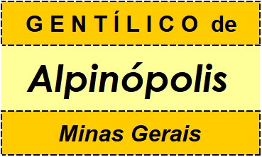 Gentílico da Cidade Alpinópolis