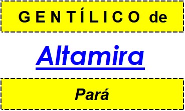 Gentílico da Cidade Altamira