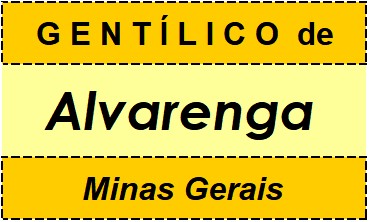 Gentílico da Cidade Alvarenga