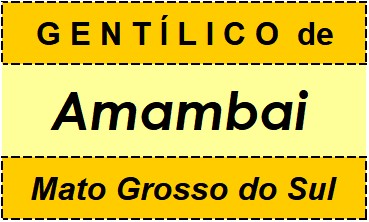 Gentílico da Cidade Amambai