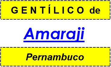 Gentílico da Cidade Amaraji