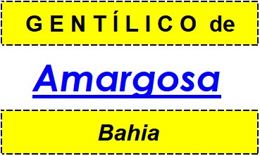 Gentílico da Cidade Amargosa