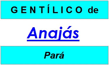 Gentílico da Cidade Anajás