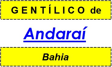 Gentílico da Cidade Andaraí