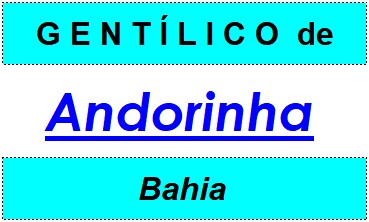 Gentílico da Cidade Andorinha