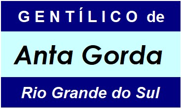 Gentílico da Cidade Anta Gorda