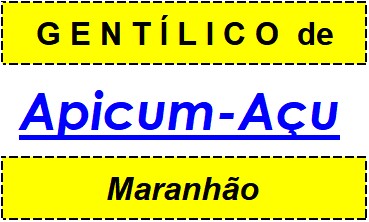 Gentílico da Cidade Apicum-Açu