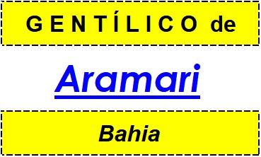 Gentílico da Cidade Aramari