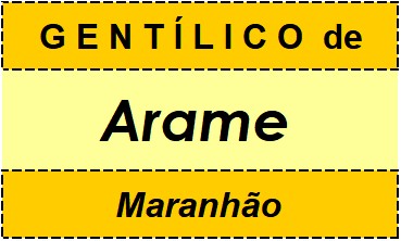 Gentílico da Cidade Arame