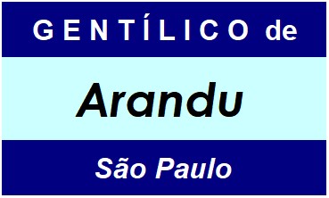 Gentílico da Cidade Arandu