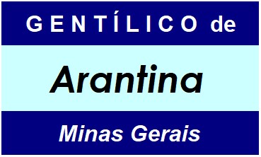 Gentílico da Cidade Arantina