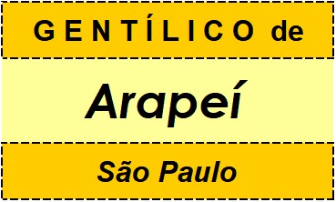 Gentílico da Cidade Arapeí