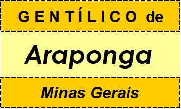 Gentílico da Cidade Araponga