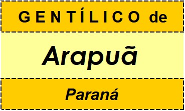 Gentílico da Cidade Arapuã