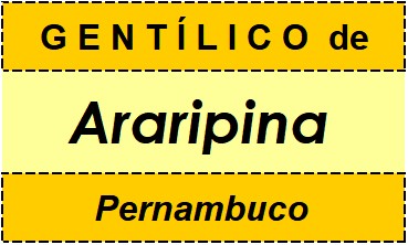 Gentílico da Cidade Araripina