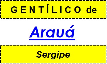 Gentílico da Cidade Arauá