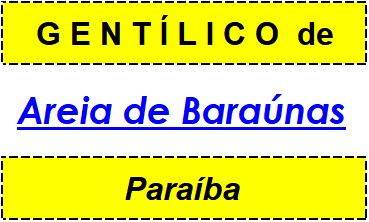 Gentílico da Cidade Areia de Baraúnas